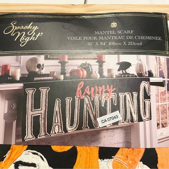 Spooky Night Happy Haunting Mantel Scarf Halloween - Picture 15 of 15